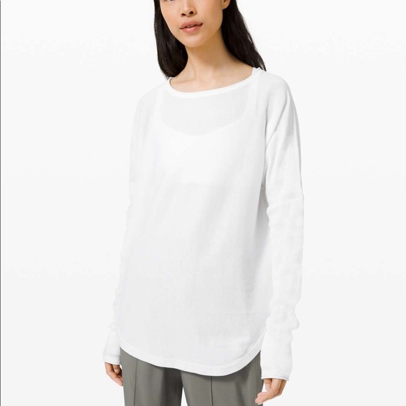 Lululemon Take it all in sweater white size 8 - Picture 1 of 9